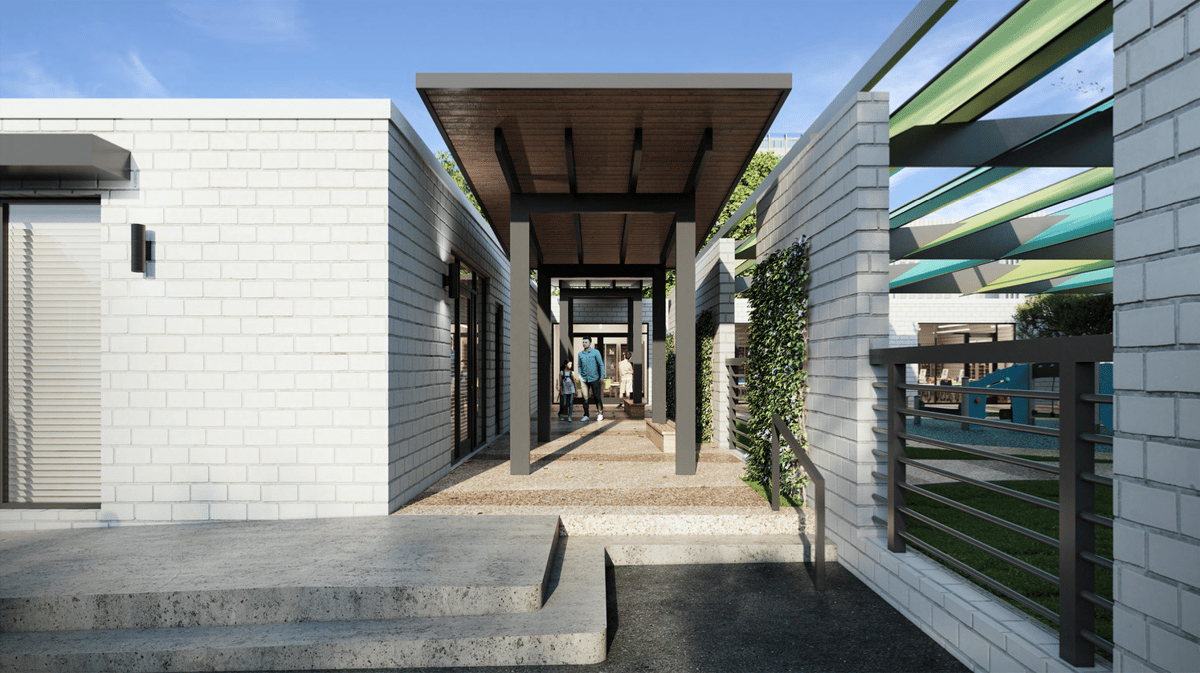 KLA School Welcome Courtyard